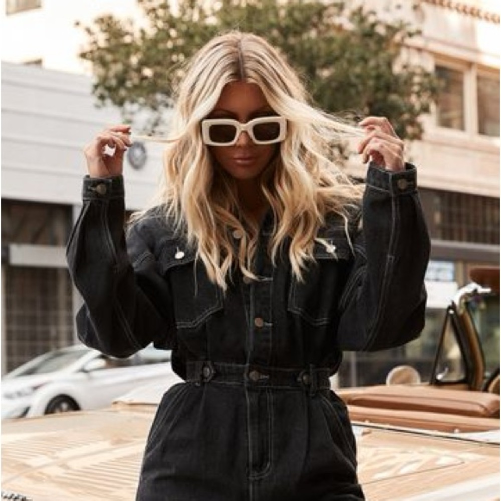 12th Tribe Hendrix Washed Black Denim Jumpsuit - Salty Edition